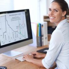 Finding business solutions online. Cropped shot of an office environment